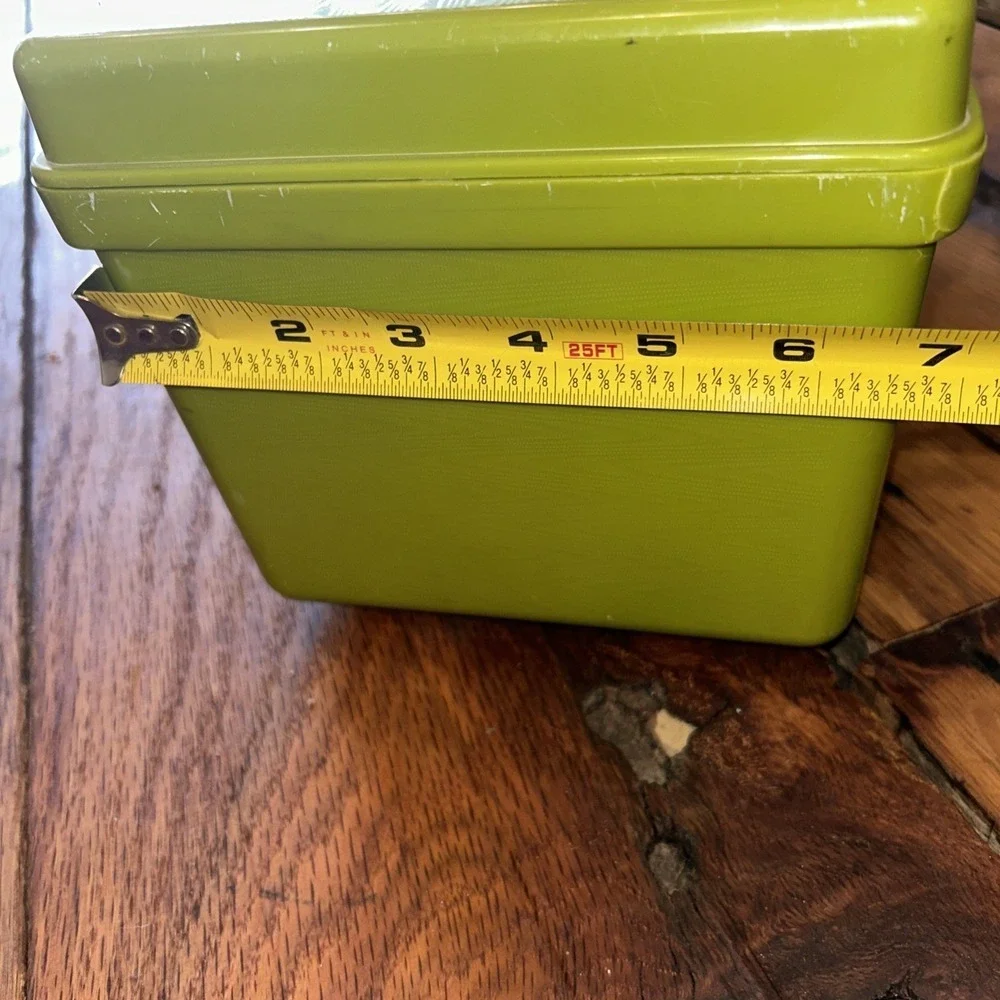 Vintage 70s Wilson Wil-hold Sewing Box Avocado Green W/ Button & Accessory Tray